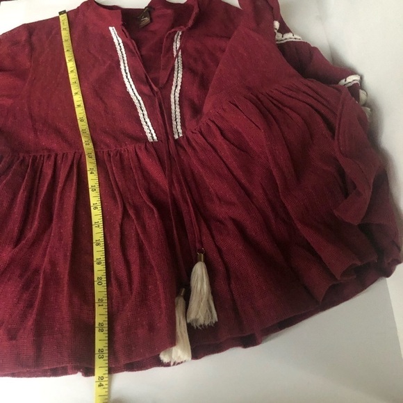 Vineet Bahl Anthropologie Nisha Boho Balloon Sleeves Peasant Top Size M - Picture 16 of 16